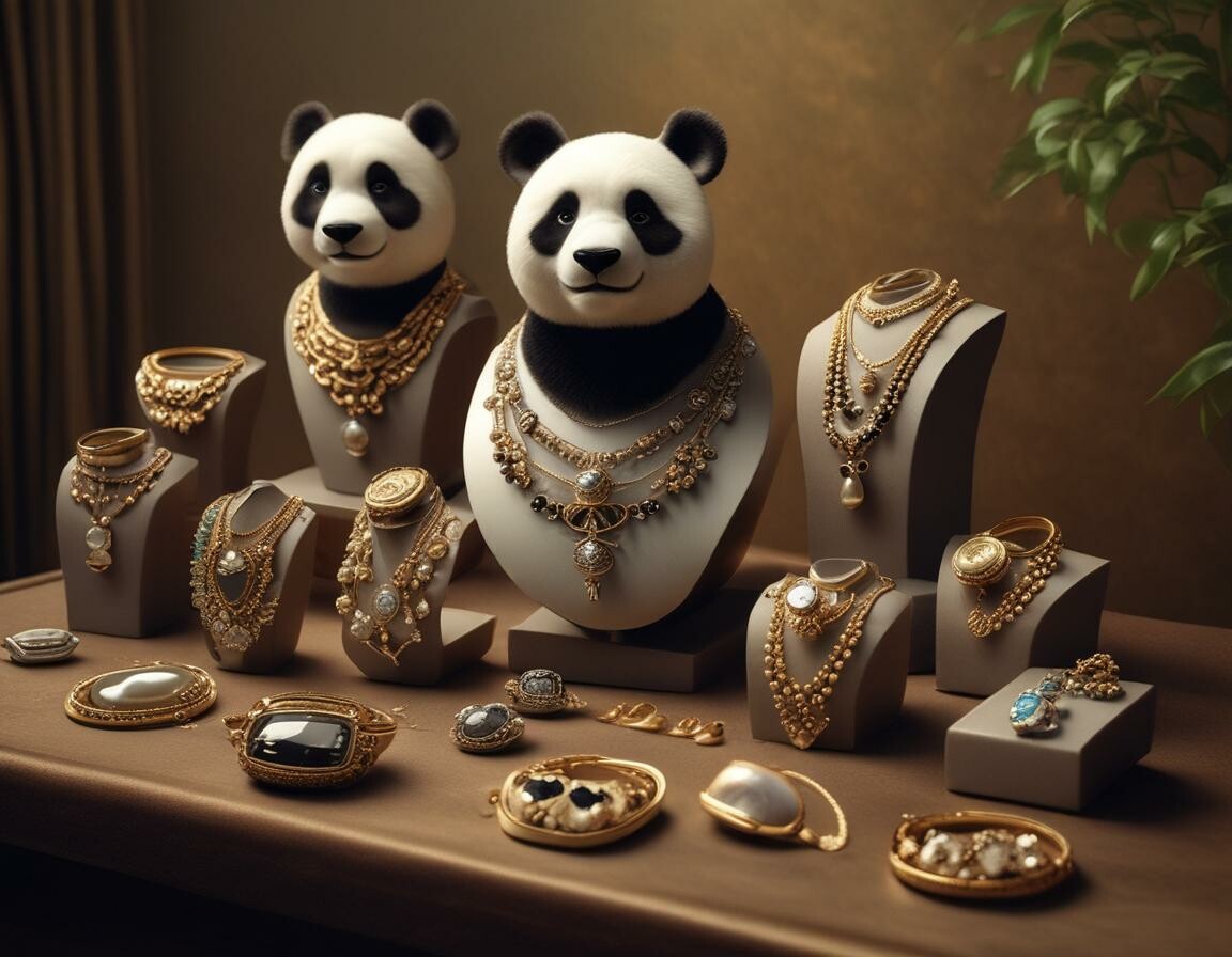 Panda-themed jewelry