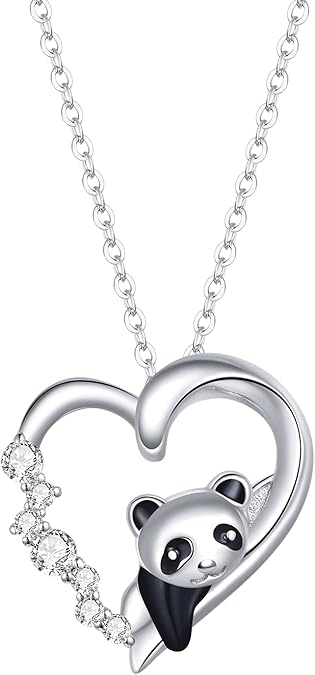 925 Sterling Silver Panda Necklace