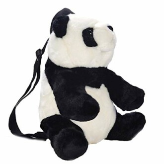 Large Children Panda Furry Shoulder Pack