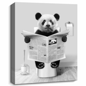 Pureluca Funny Panda Bathroom Decor